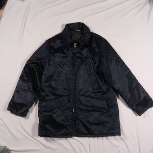 Sportsmaster Jacket Medium Navy Blue Padded Quilted Lined Made in USA
